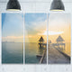 "Walking Path to Temple in the Sea" Metal Wall Art, 3 Panels, 36"x28"
