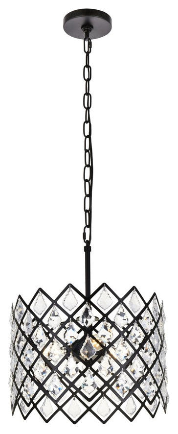 Elegant Lighting Lyla 3-Light Pendant Black