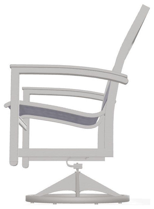Bazza Sling Outdoor Swivel Rocker, Brooks/Warm Gray
