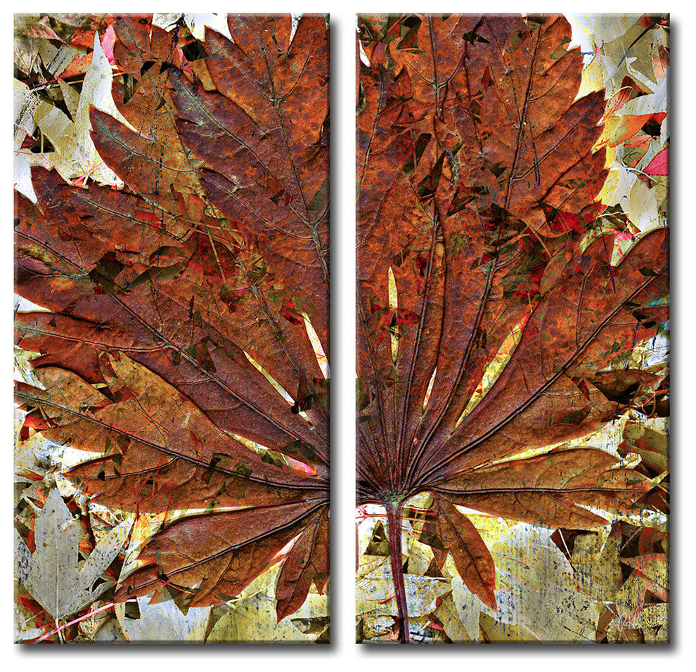 Fall Ink VII, Canvas Wall Art 2-Piece Canvas Art Set, 40"
