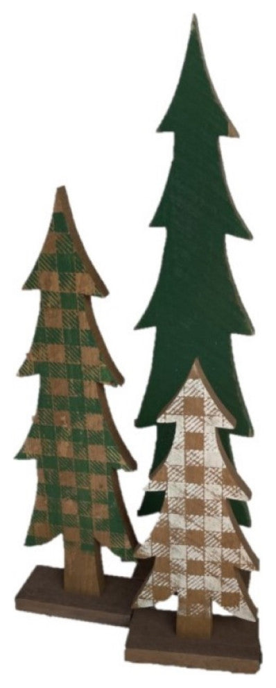 35" Tree on Base, 27" Tree on Base, 19" Tree on Base