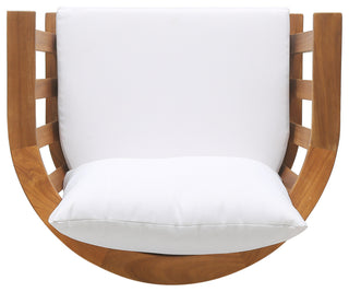 Dean Outdoor Wooden Club Chair With Cushions, Set of 2
