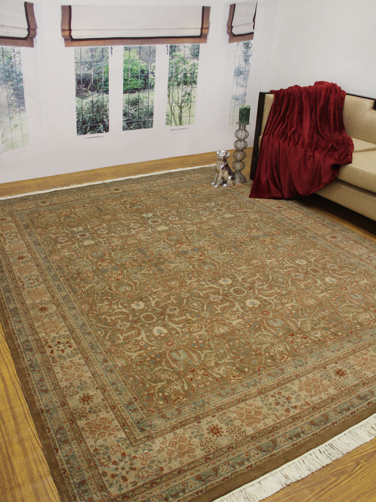 Vegetable-Dyed Versailles H2 Light Brown Rug, 8''1x10''0