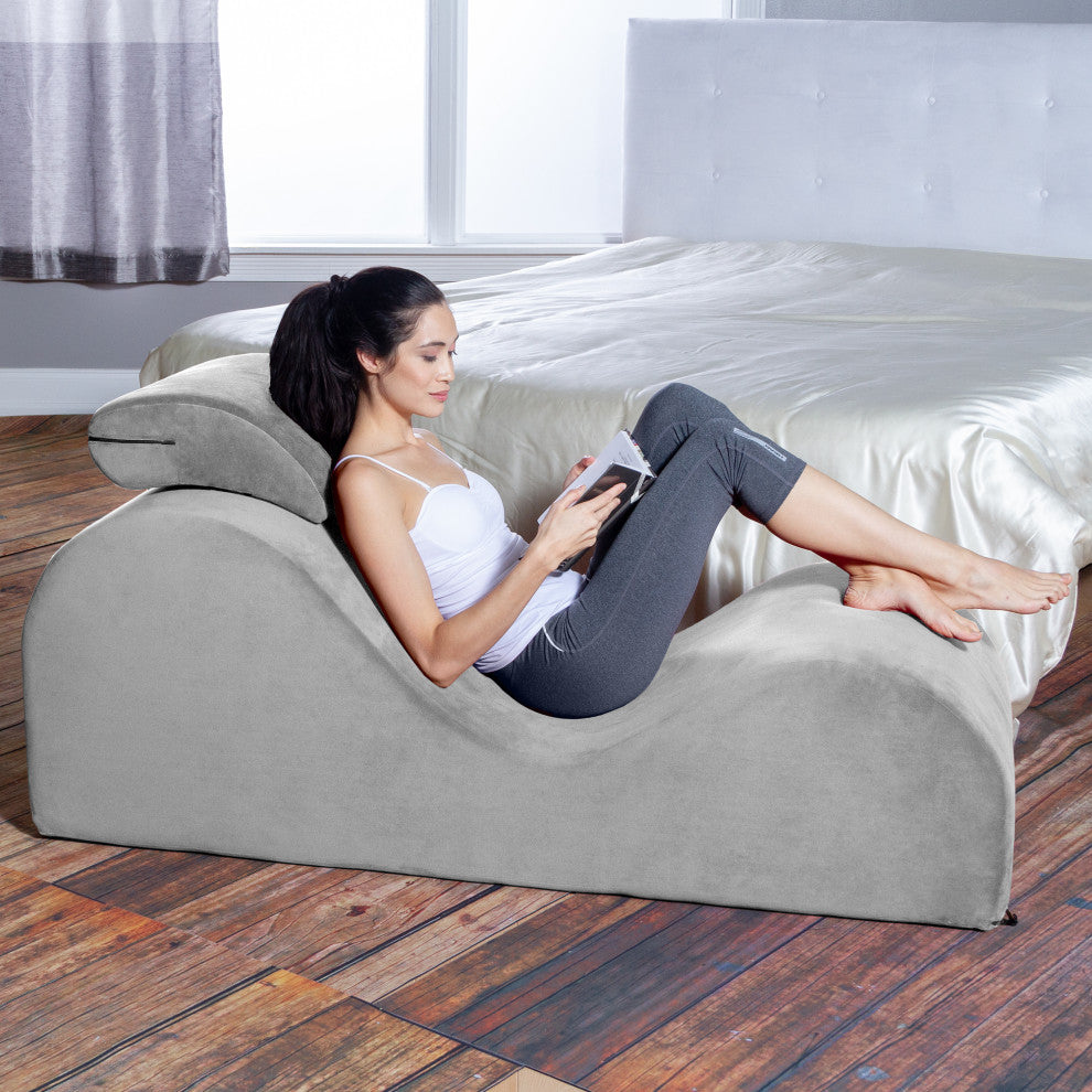 Avana Luvu Lounger-Chaise Lounge for Yoga, Exercise & More, Grey