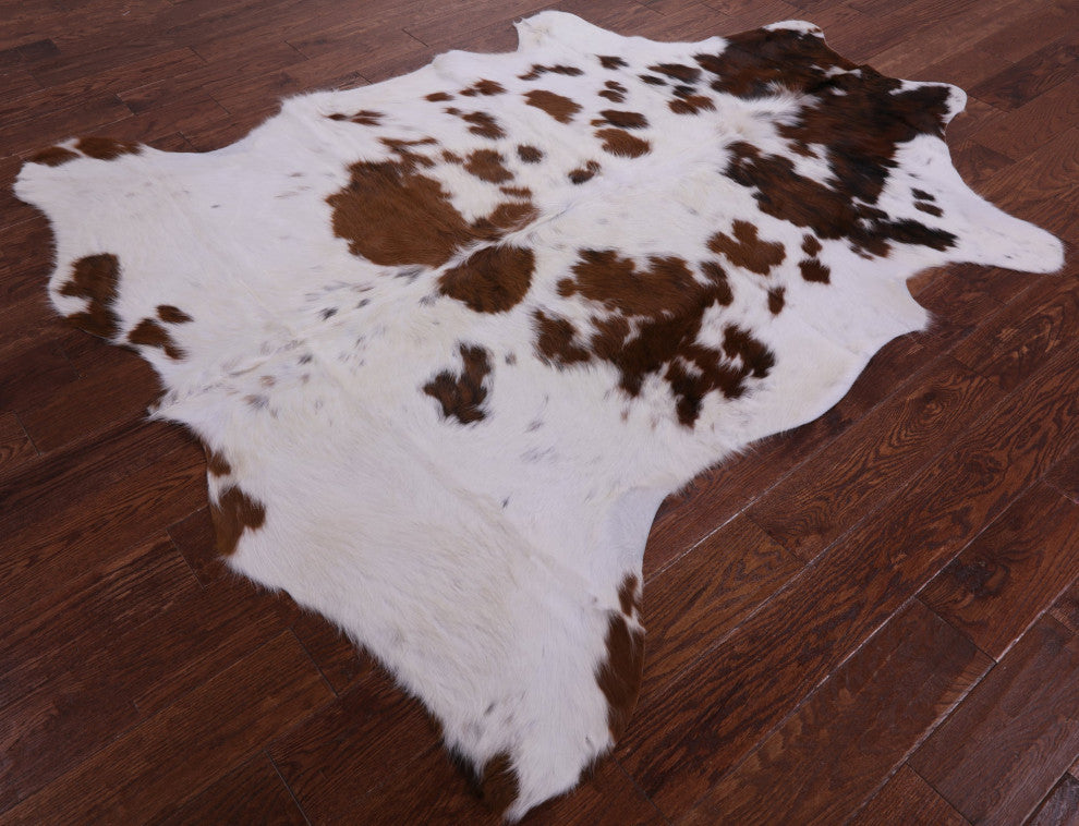 Organic Natural Hair-On Cowhide Area Rug 6' 8" X 5' 10" C1846