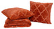 Ogee Tatami Faux Fur Throw Blanket and Pillow Shell Set, Burnt Orange