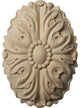 3"W x 4 1/4"H x 5/8"P Ashford Oval Rosette, Cherry