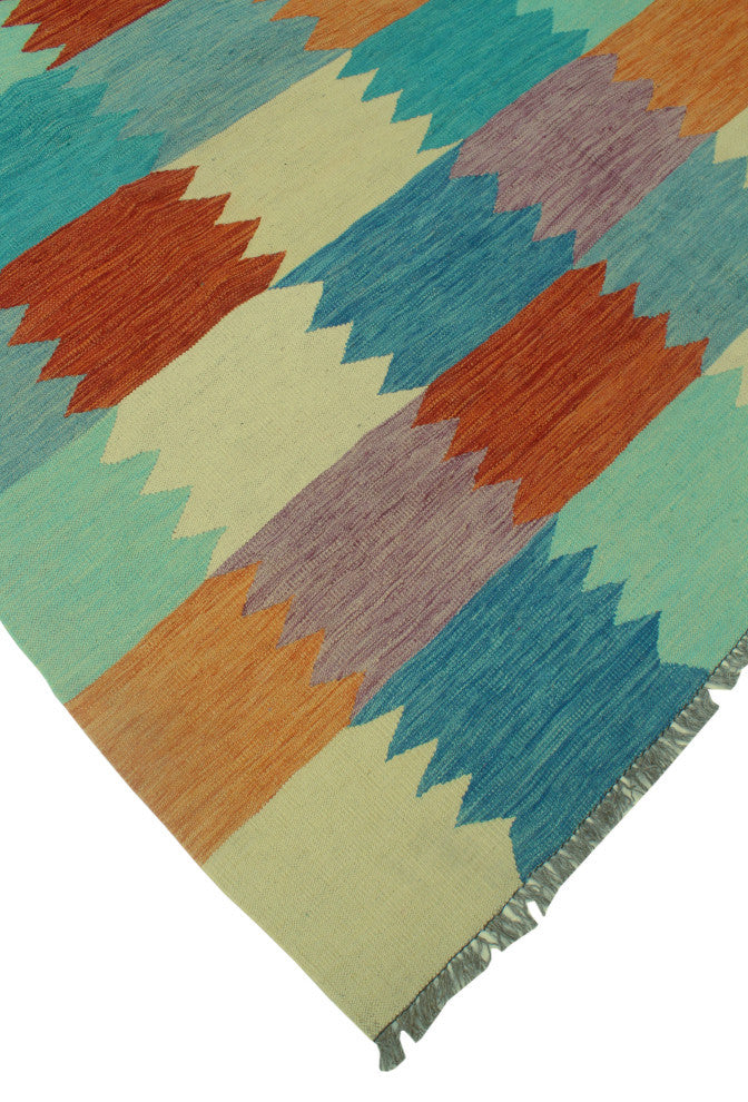 Winchester Kilim Sabur Rust/Green Rug, 6'9x9'10