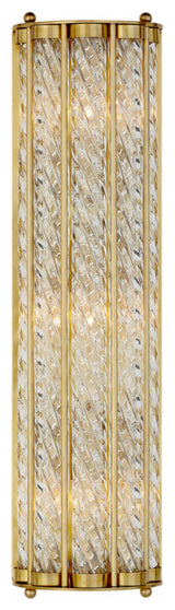 Eaton Linear Wall Sconce, 3-Light, Hand-Rubbed Antique Brass, 21"H