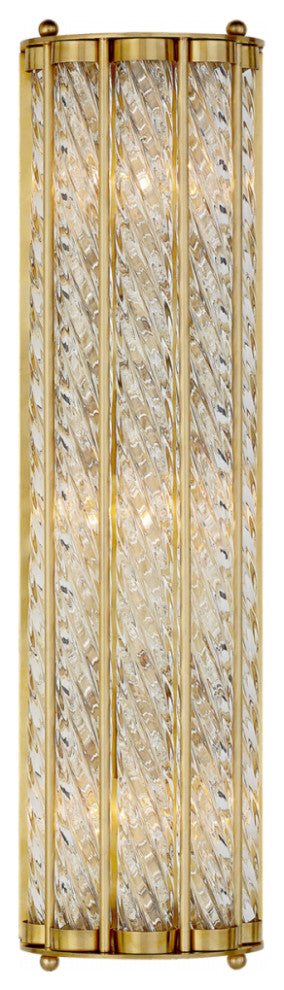 Eaton Linear Wall Sconce, 3-Light, Hand-Rubbed Antique Brass, 21"H