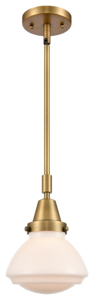 Innovations 447-1S-BB-G321-LED Olean 1 Light Mini Pendant, Brushed Brass