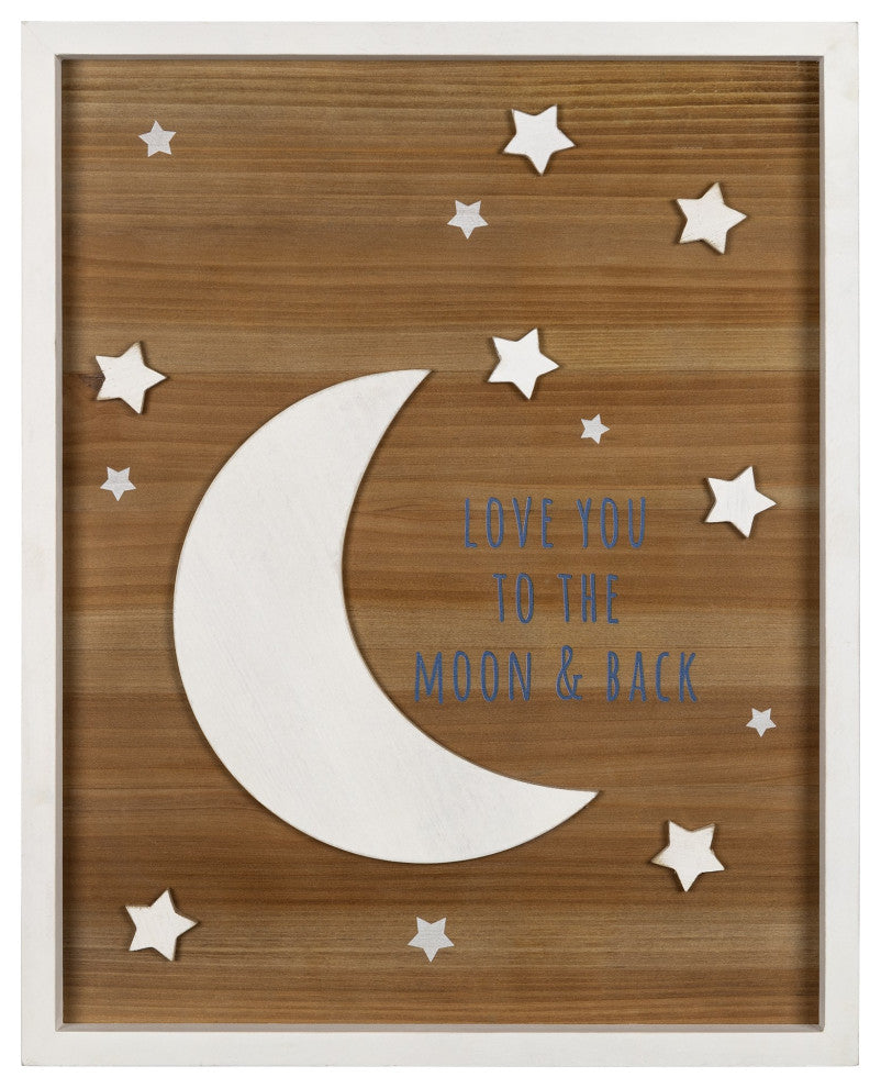 Love You to the Moon Wooden Wall Art