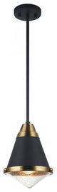 Matteo Lighting C70801MBBU One Light Pendant, Matte Black Finish