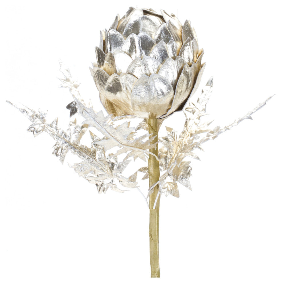 Metallic Artichoke Stem, Set of 2