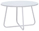 Modern Mdf Top Coffee Table With White Powder Coated Metal Base