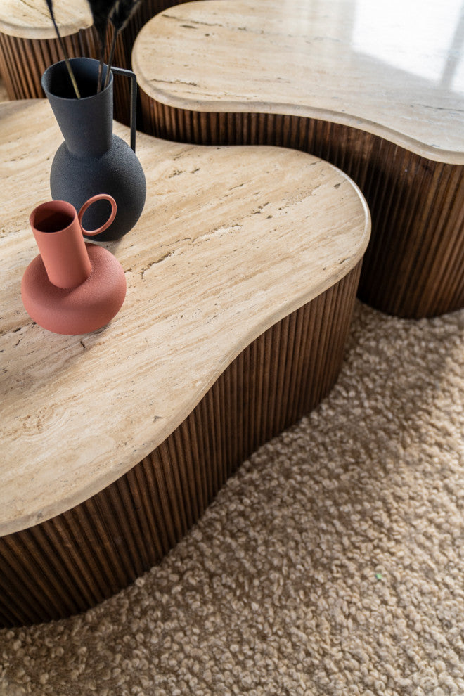 Organic Travertine Coffee Table | Eleonora Mari, Medium