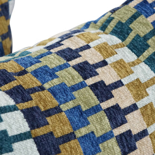 17" Jacquard Throw Pillows With Inserts, Set of 4, Legion Aegean