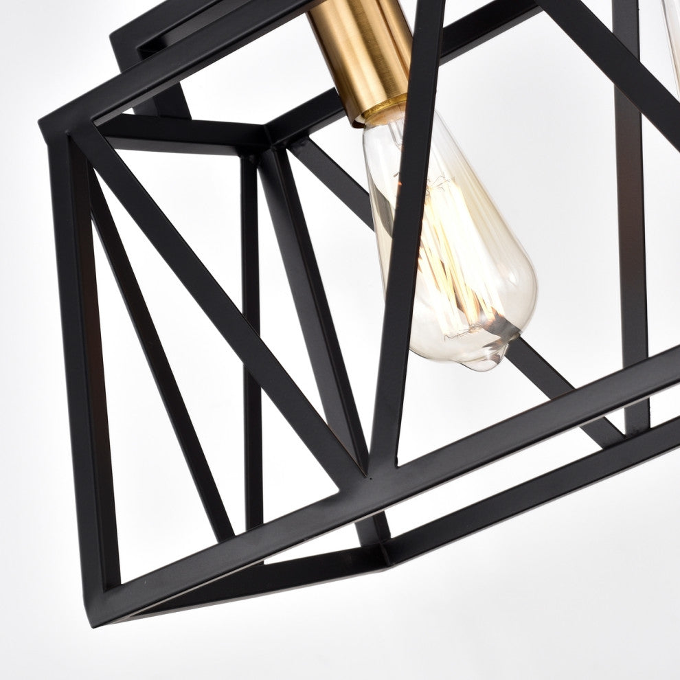 Ironclad Industrial 5 Light Textured Black Island Pendant Ceiling Fixture 35" W