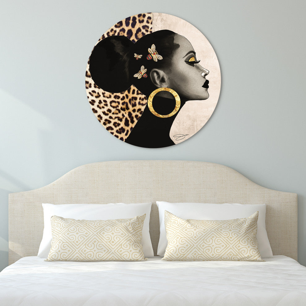Beautiful Woman Printed Wall Art Unframed Free Floating Tempered Glass