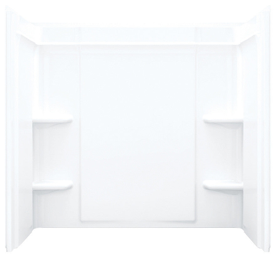 Sterling Ensemble Left-Hand Drain Bathtub Shower Kit 72"x40"x48", White