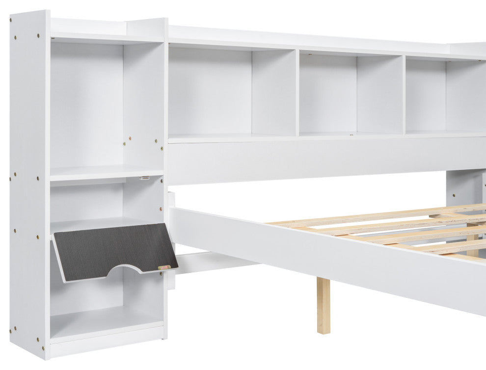 Gewnee Queen Size Wood Platform Bed