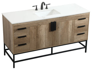 Home Living 22" Modern Natural Oak-Light Bathroom Vanity