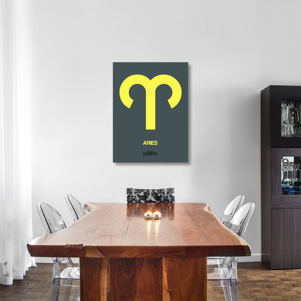 "Aries Zodiac Sign Yellow" Fine Art Print
