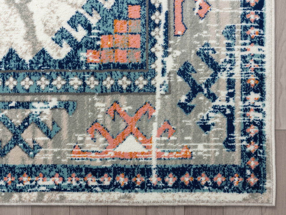 Abani Porto Collection PRT210A Tribal Grey Area Rug