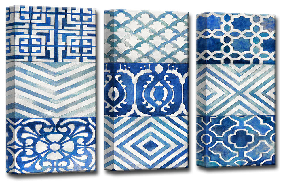 Ready2Hangart 'Ocean Couture IIii' By Norman Wyatt Jr. Art, 24"x12" 3-Panels
