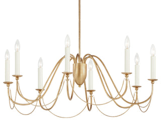 Maxim 12168 Plumette 8 Light 36"W Taper Candle Chandelier - Gold Leaf