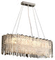 Agrigento | Modern Chrome Crystal LED Chandelier For Dining Room, Warm Light, Non-Dimmable