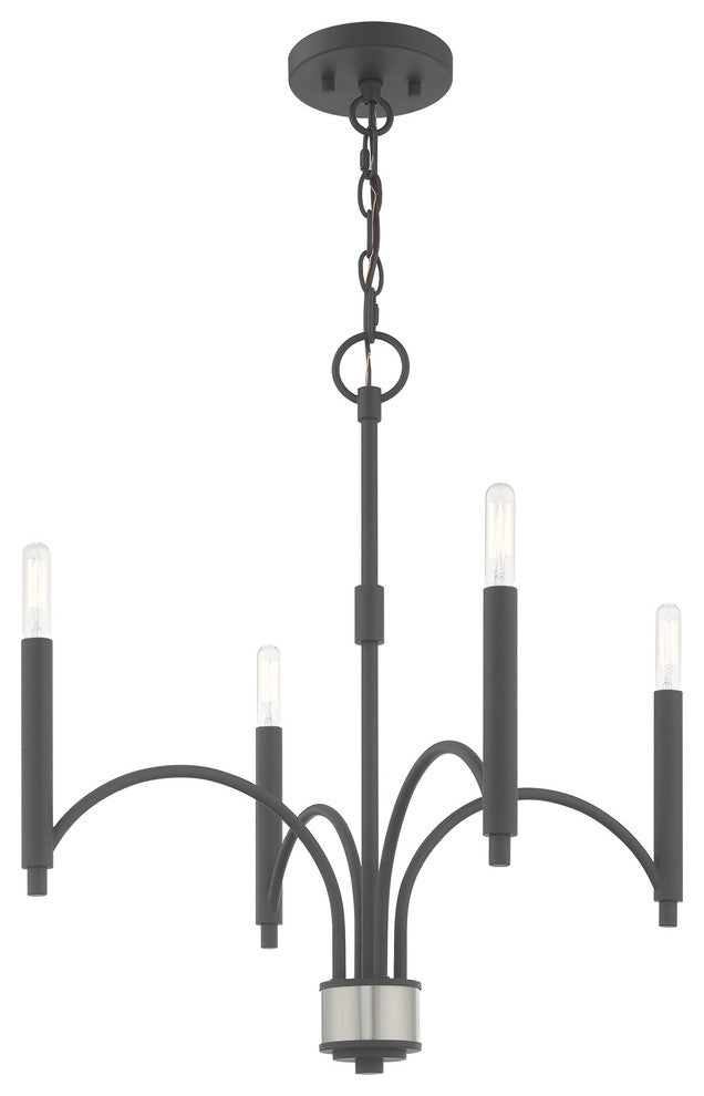 Livex Lighting Scandinavian Gray 4-Light Mini Chandelier