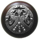 Regal-Crest Walnut Wood Knob, Brilliant Pewter