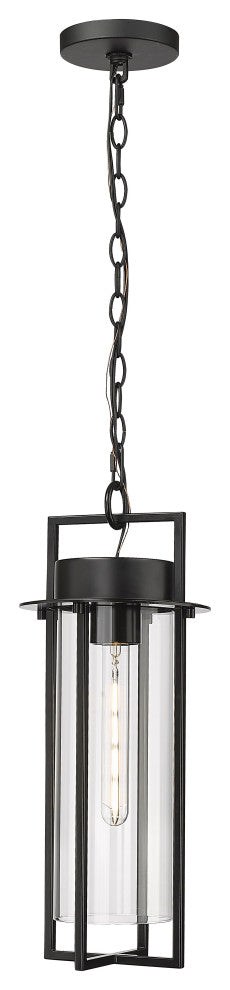 1 Light 8 in. Powder Coated Black Outdoor