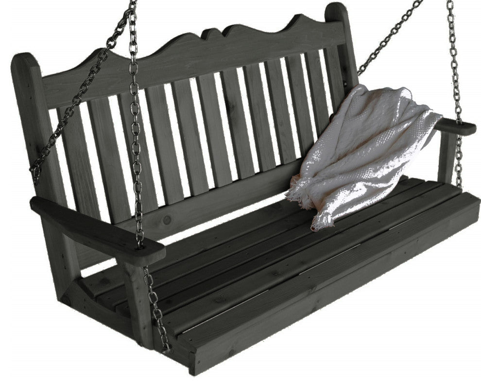Pine Royal English Swing, Charcoal Stain, 4 Foot