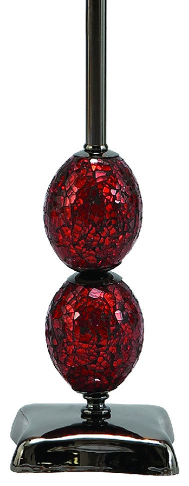 Urban Designs Red Mosaic Cracked Glass 25" Table Lamp, Set of 2
