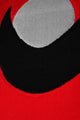 Red Polypropylene Geometric Machine Made Area Rug, 5'x8'