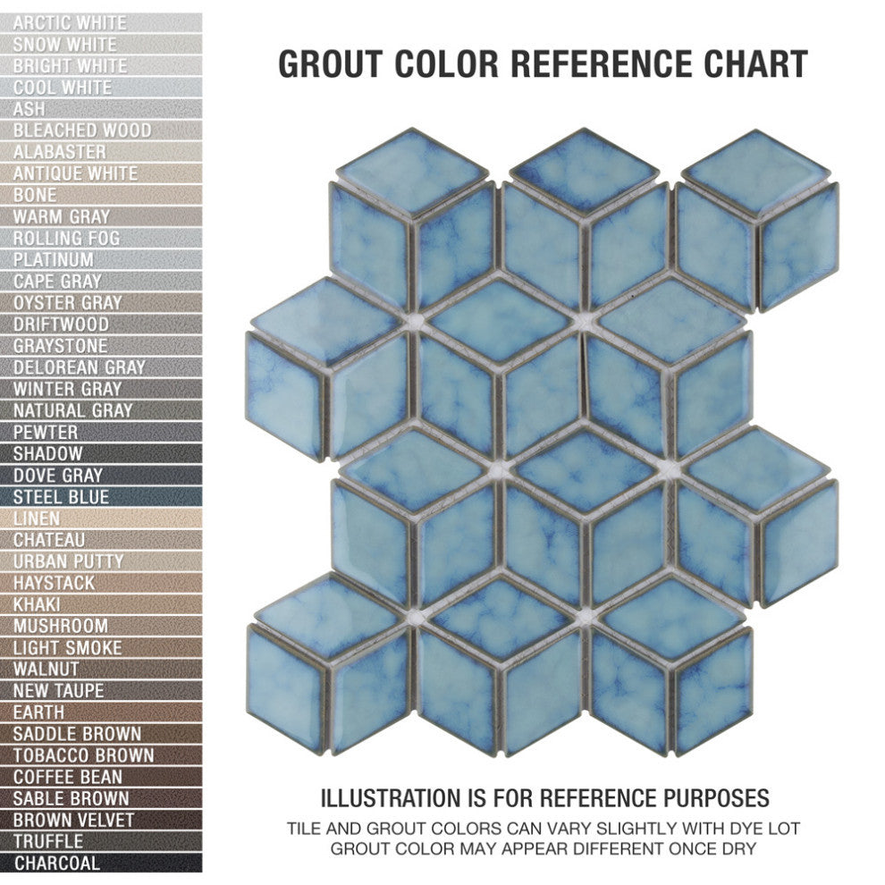Hudson Rhombus Marine Porcelain Floor and Wall Tile