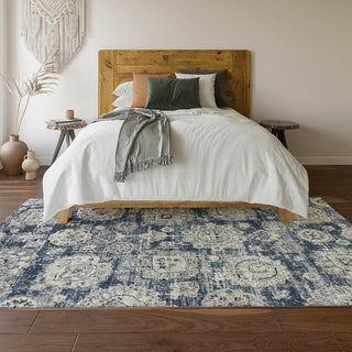 Premium Machine Washable Mayfield AMF634 Navy 9' x 12' Rug