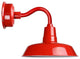 12" Vintage LED Wall Light With Chic Arm, Red