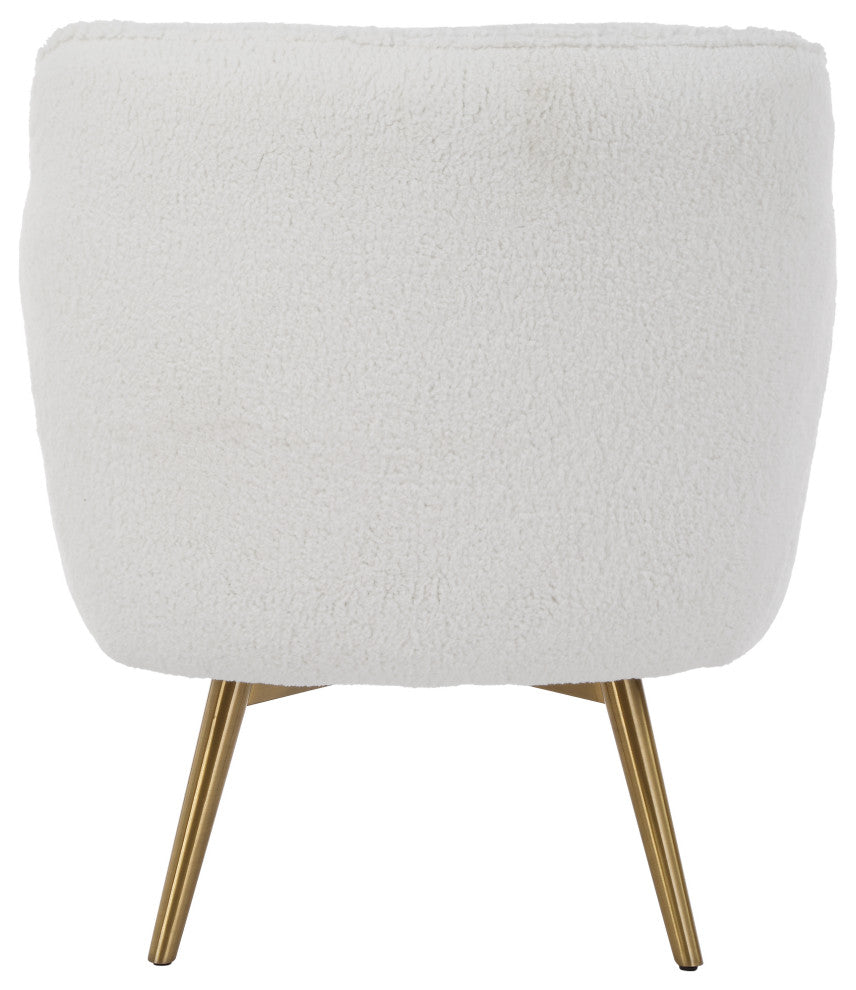 Uttermost Oasis White Swivel Chair