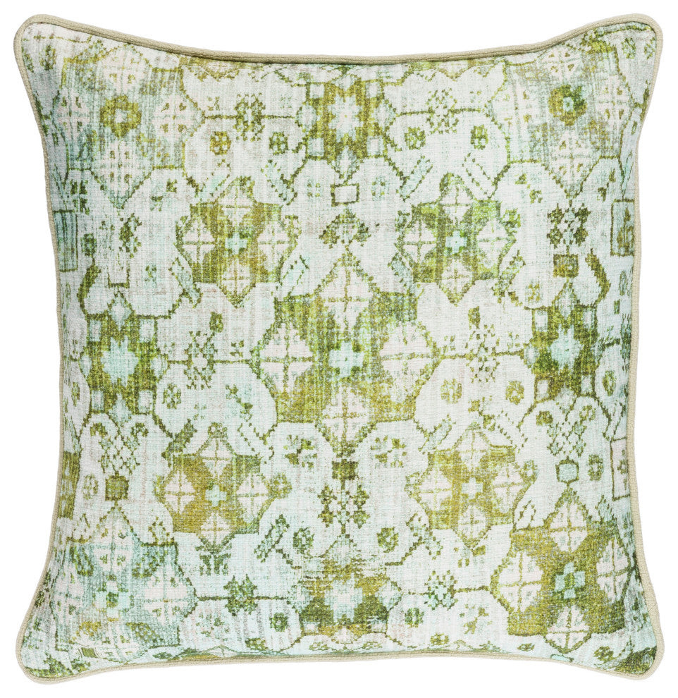 Surya Roxana RXN-002 20"x20" Pillow Kit, Moss/Lime/Mint/Green/Olive/Tan