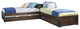 Hillsdale Pulse Wood Twin L-Shaped Bed With Storage and Trundle