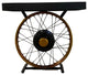 Black and Gold Wheel Accent Table