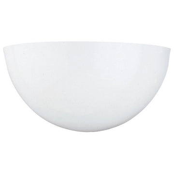 1 Light Half Moon Wal Sconce-5.75 Inches H by 11.5 Inches W-White