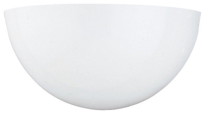 1 Light Half Moon Wal Sconce-5.75 Inches H by 11.5 Inches W-White
