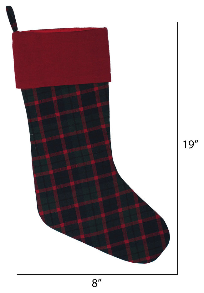 Vickerman Qtx17152 Decorative 8"X19" Highlands Collection Christmas Stocking