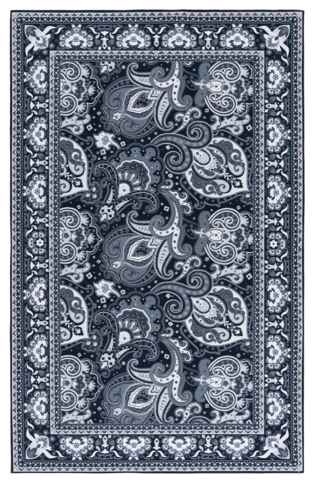 Safavieh Arizona Machine-Washable Collection ARZ178 Rug, Black/Grey, 9'x12'