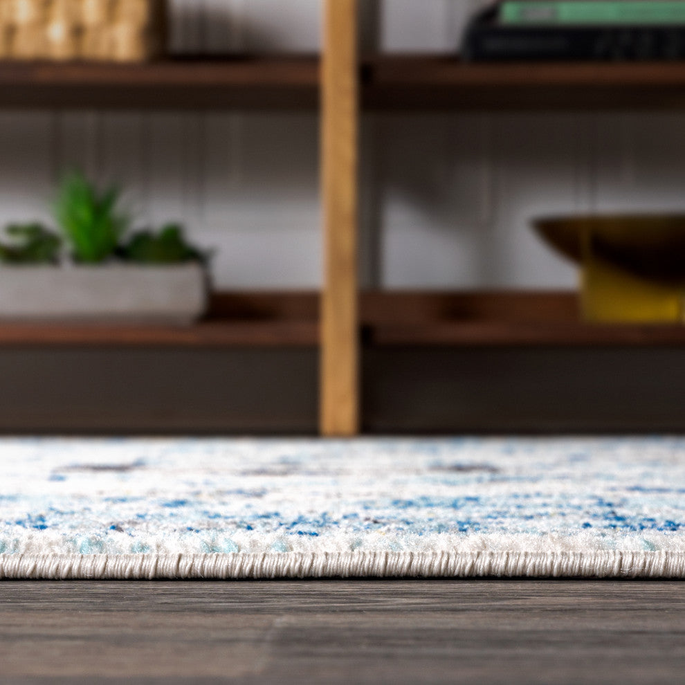 Modern Persian Boho Vintage Medallion Area Rug, 4x6