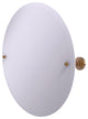 Frameless Round Beveled Edge Tilt Mirror, Brushed Bronze